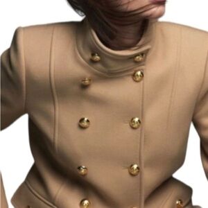 Zara Manteco Double-Breasted Women's Coat